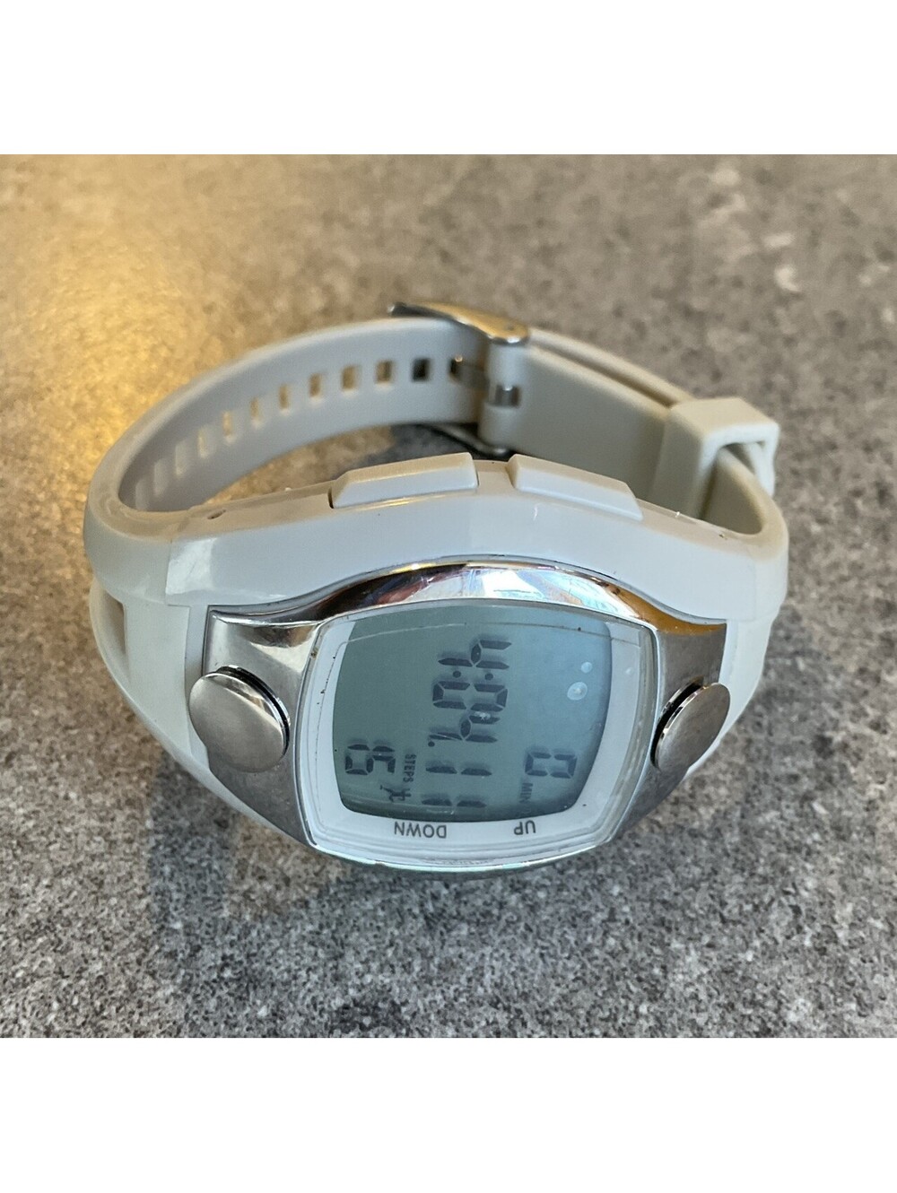 Medline Digital Watch 35mm Gray Case Band Month Date Alarm Quartz Backlight A8